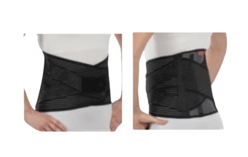 Lumbosakralni steznik (26 cm) s remenom - crni